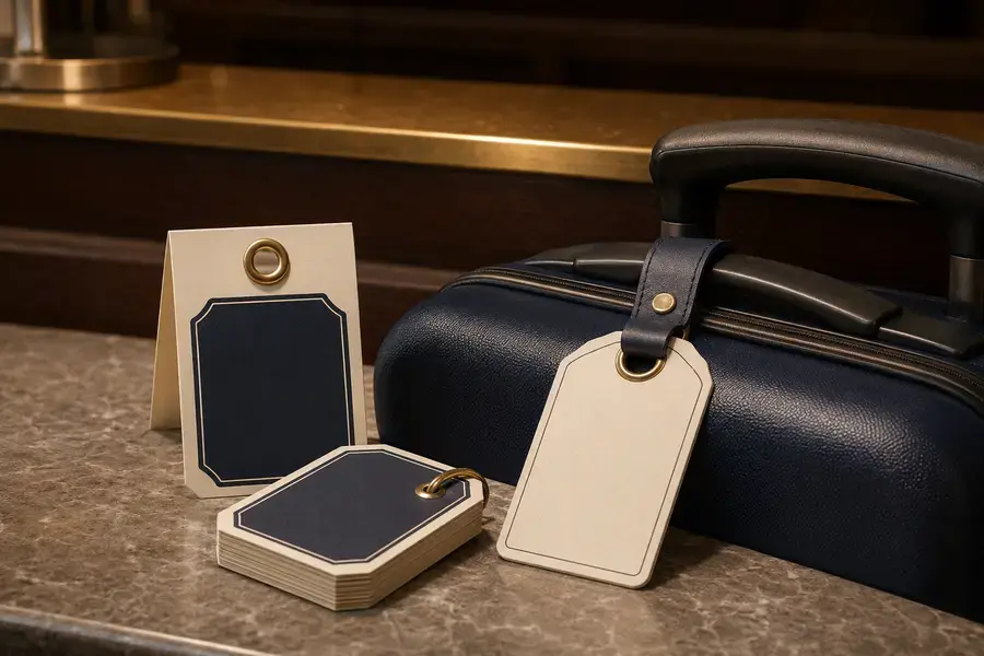 Baggage Claim Checks for hotel bell, concierge, and luggage handling operations