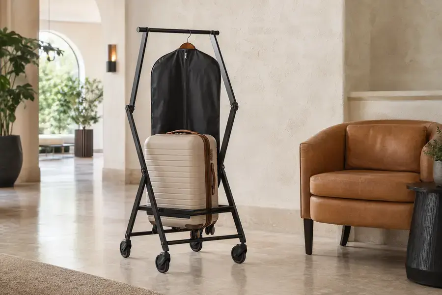 Folding Luggage Carts for hotel bell, concierge, and luggage handling operations