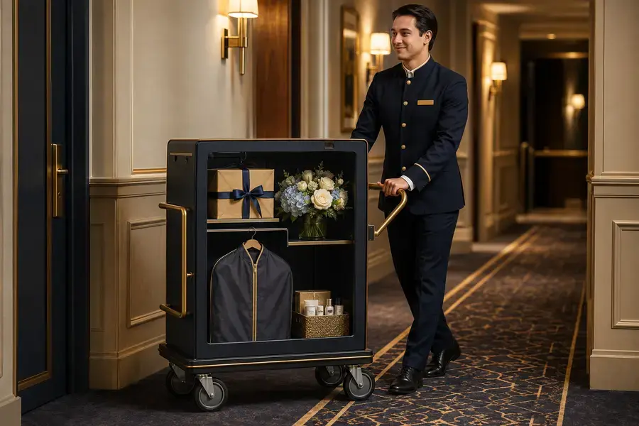 Guest Delivery Carts for hotel bell, concierge, and luggage handling operations