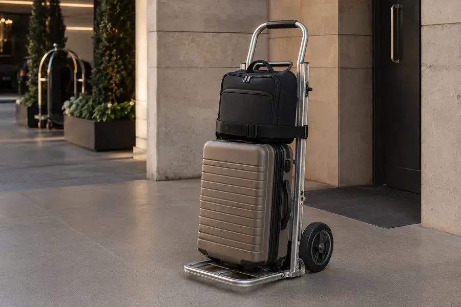 Hand Trucks for hotel bell, concierge, and luggage handling operations