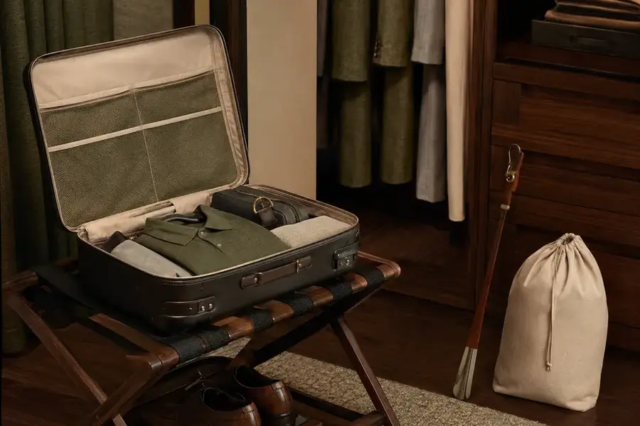 Guest unpacking experience supported by coordinated luggage handling