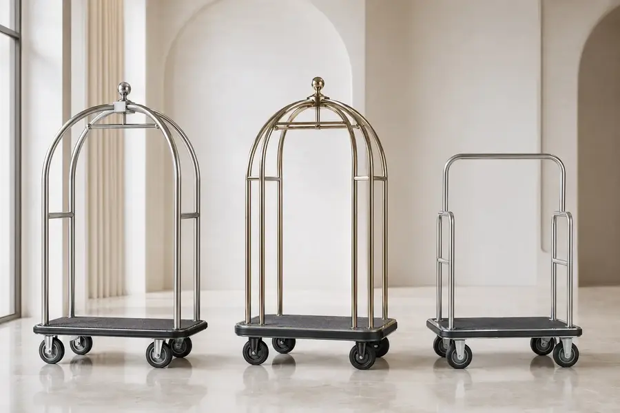 Different luggage cart formats compared for capacity and route fit