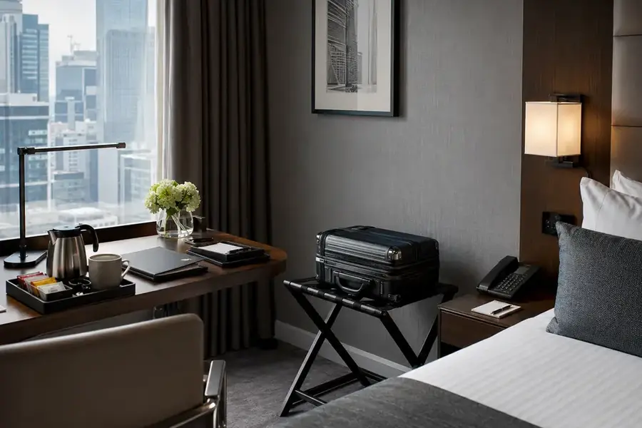 Efficient luggage handling equipment for a business hotel
