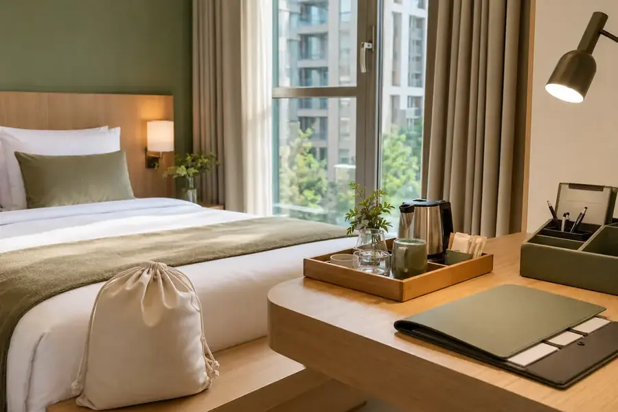 Guest luggage handling equipment for a serviced apartment property
