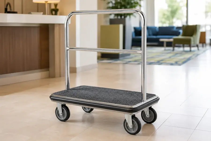 Compact luggage cart selected as part of a right-sized operating fleet