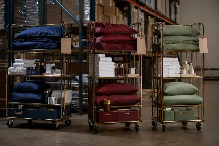 Coordinated bell and concierge equipment for multi-property replenishment