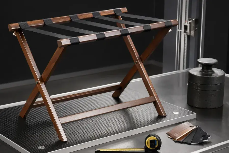 Measured luggage cart quality check used to answer procurement questions