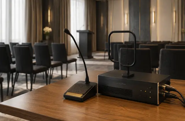 Conference Equipment for Guests with Hearing Loss for hotels and hospitality properties