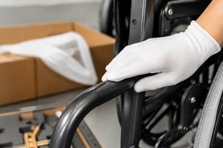 Accessibility product surface finish checked for defects and sharp edges