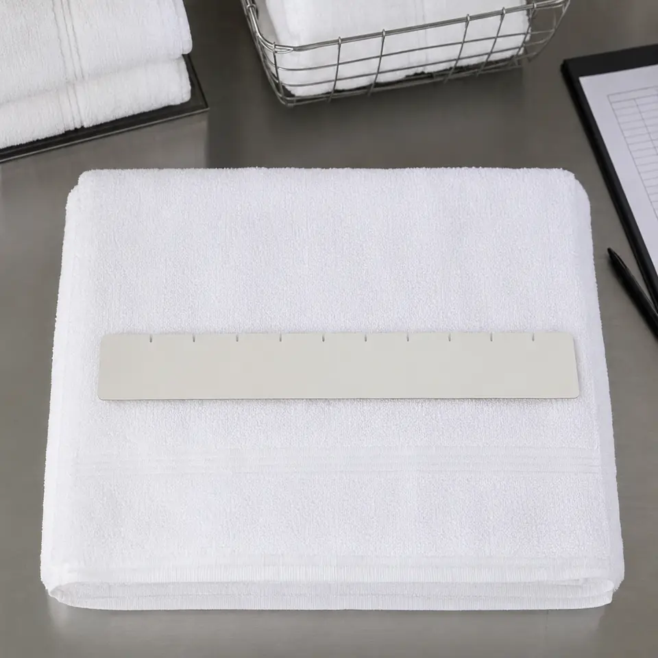 Hotel towel dimensions checked after laundering