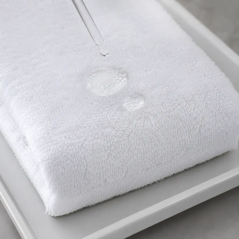 Commercial towel absorbency test in progress