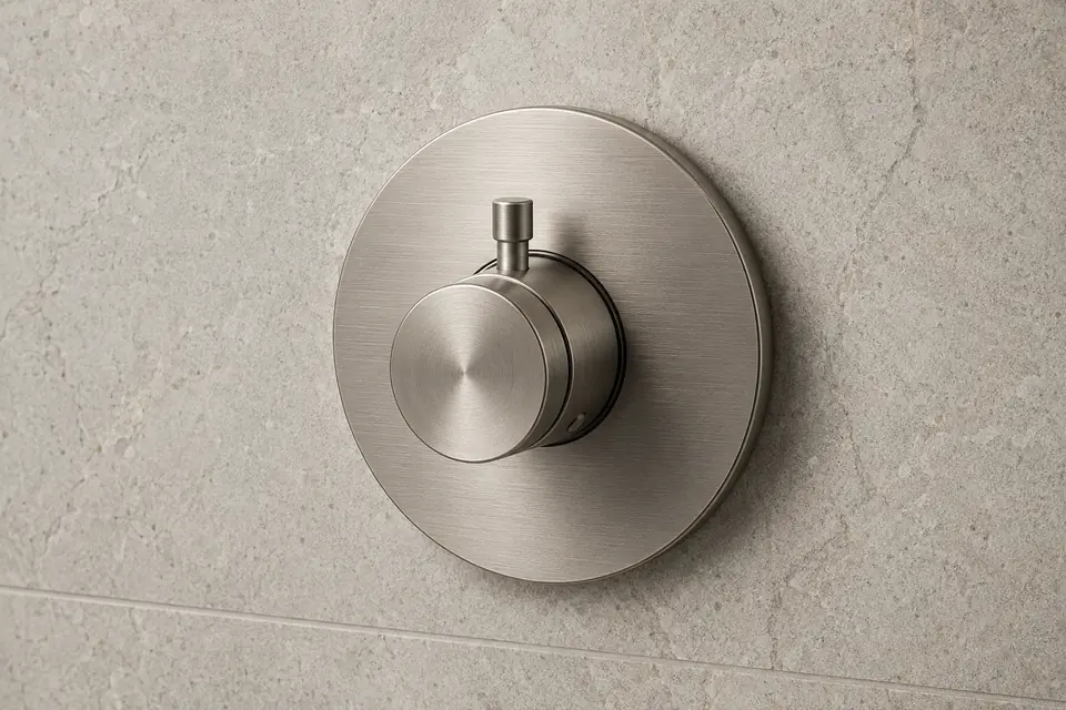 Brushed Nickel for hotel bathroom fixtures and accessories
