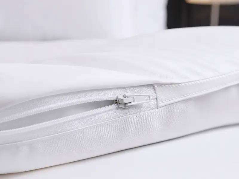 Reinforced zipper detail on mattress protection