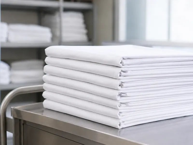 Durable cotton blend bedding for commercial laundry