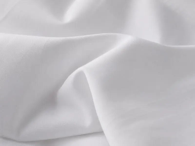 Crisp white cotton percale hotel bed linen