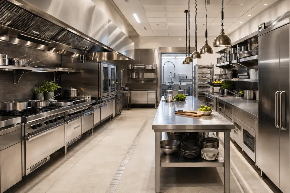 Commercial hotel kitchen equipment and smallwares