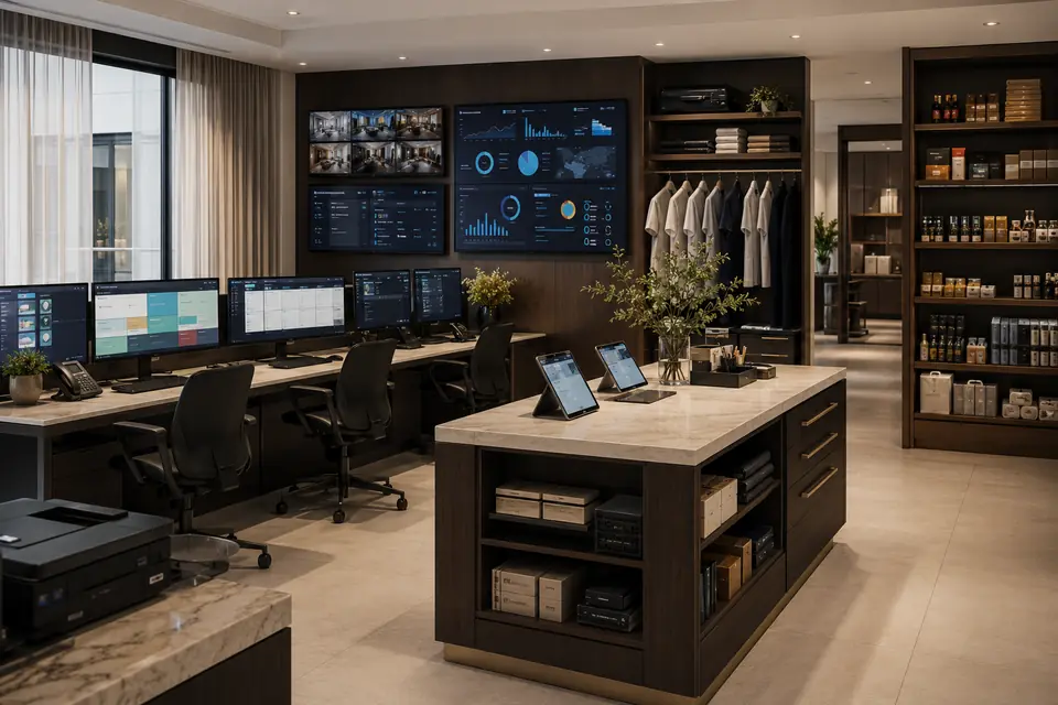 Hospitality technology, administration, uniforms, retail, and sustainable supplies