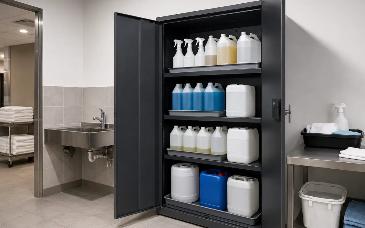 Chemical Storage Cabinets for hotels and hospitality properties