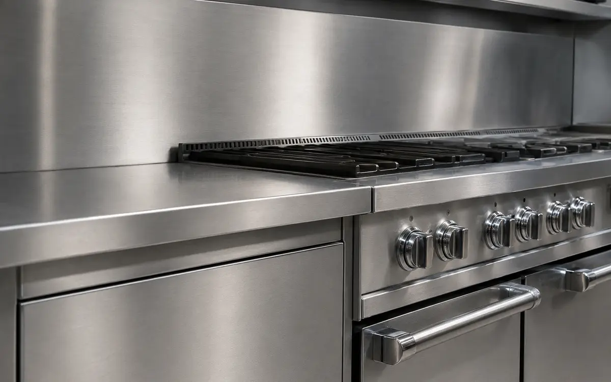 Brushed stainless steel and metal surfaces for cleaning compatibility review