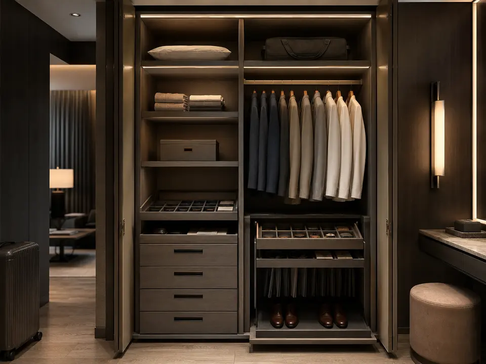 Closet Organizers for hotels and hospitality properties