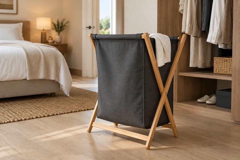 Folding laundry baskets