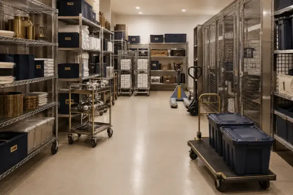 Standardized commercial kitchen equipment for a multi-property hotel portfolio