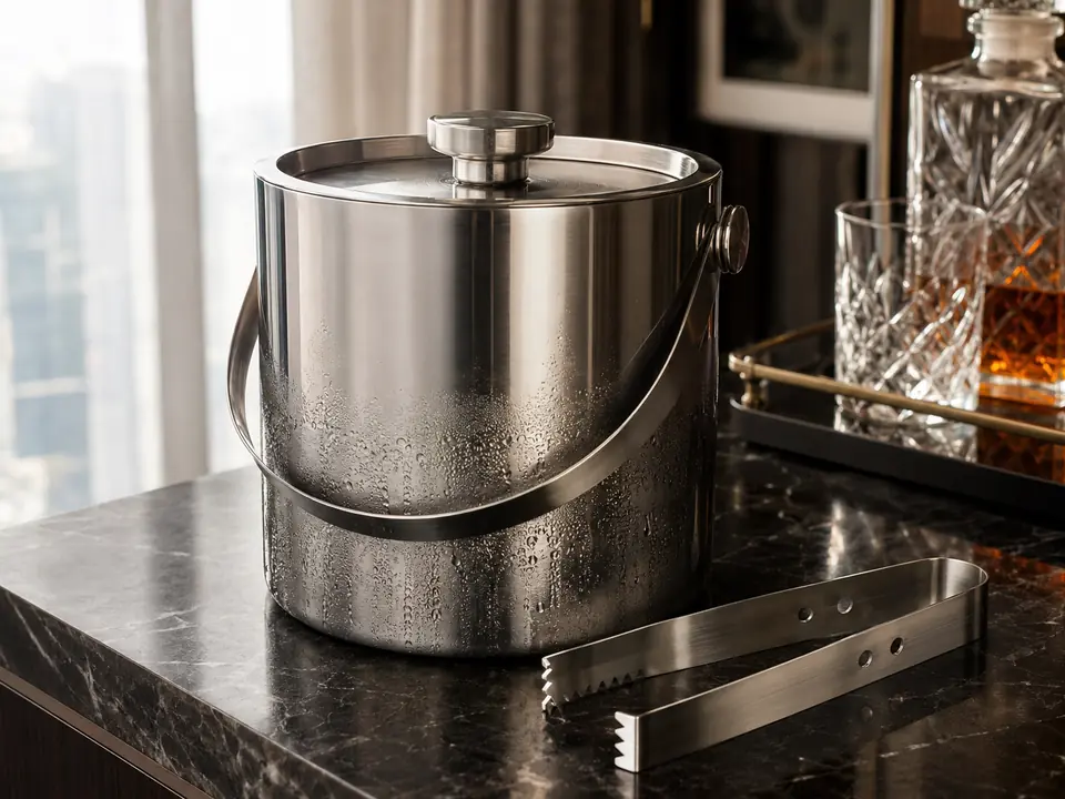 Ice Buckets & Tongs for hotel guest rooms