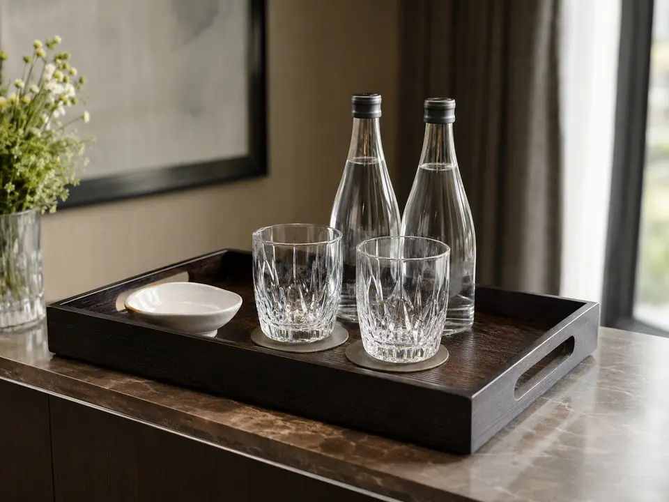 Welcome Trays for hotel guest rooms