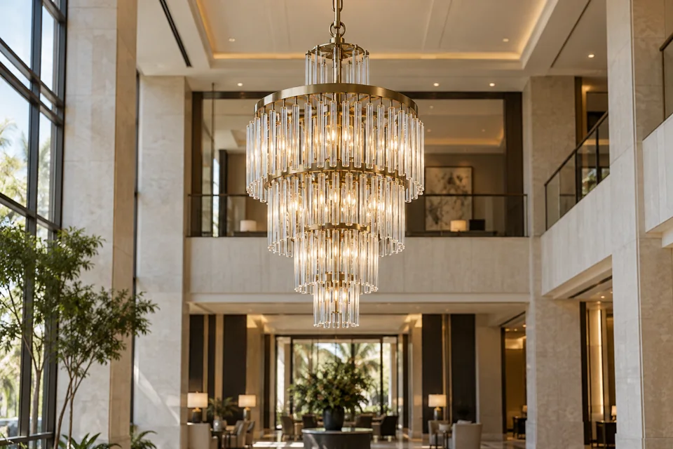 Chandeliers for hotels and hospitality properties