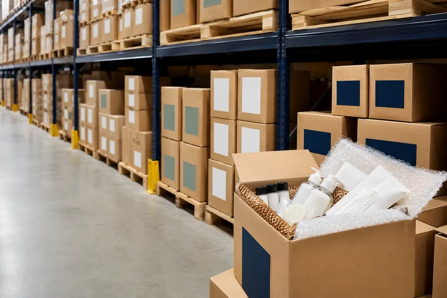 Organized cartons for hotel amenity replenishment