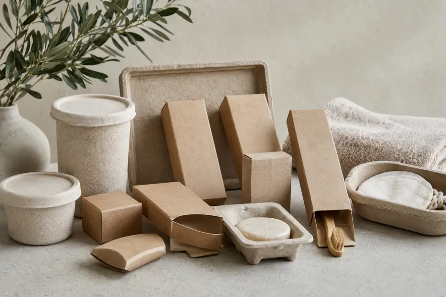 Paper-packaged hotel guest amenities