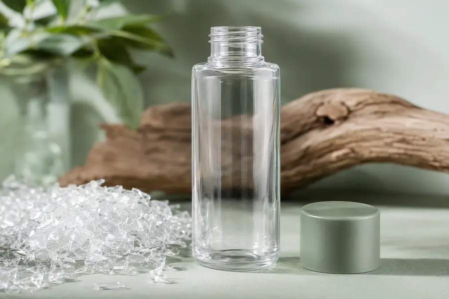 Recycled-PET hotel toiletry bottles