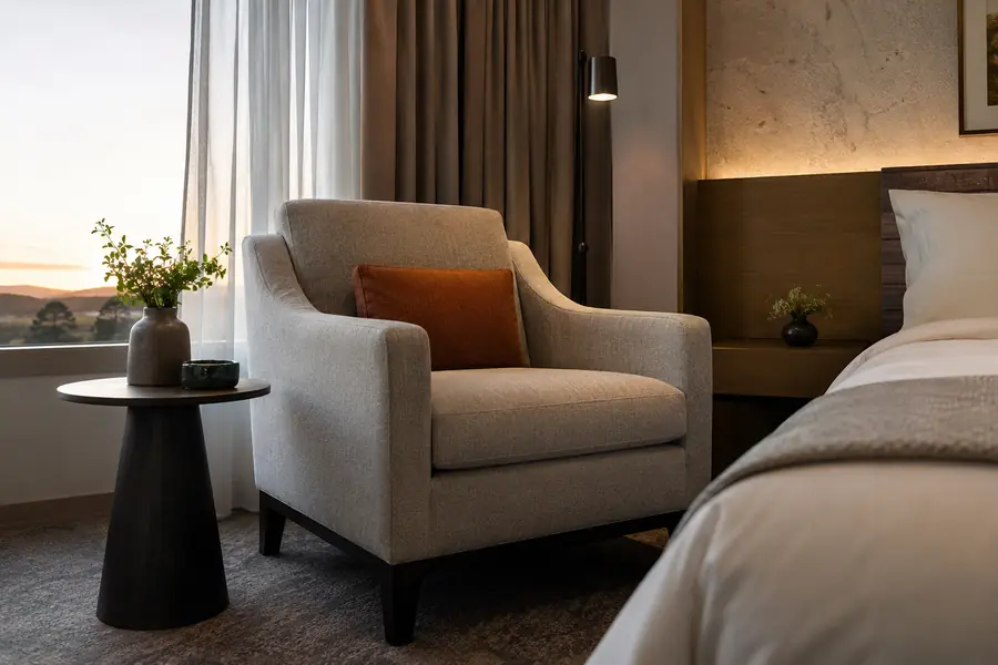 Armchairs for hotels and hospitality properties