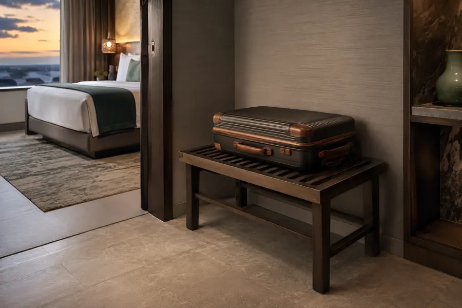 Luggage Benches for hotels and hospitality properties