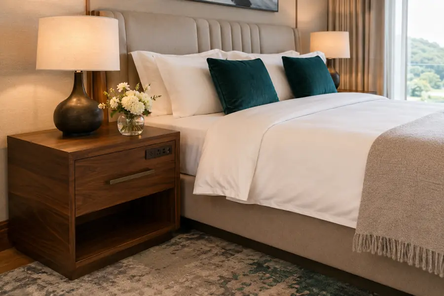 Nightstands for hotels and hospitality properties