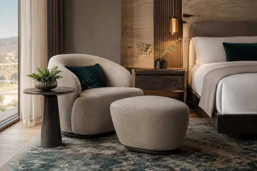 Ottomans for hotels and hospitality properties