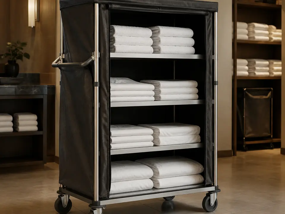 Linen Carts for hotel housekeeping and commercial janitorial operations