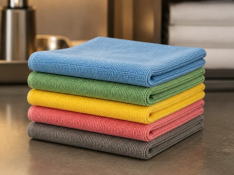 Microfiber Cloths for hotel housekeeping and commercial janitorial operations