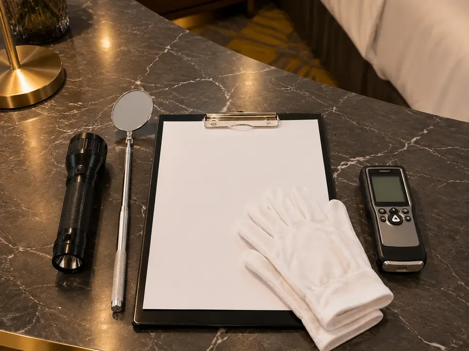 Room-Inspection Tools for hotel housekeeping and commercial janitorial operations