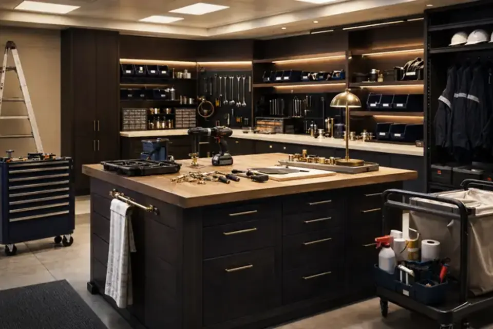 Maintenance review of commercial housekeeping equipment and replacement parts
