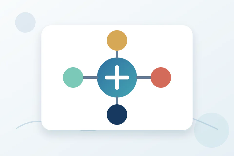 Illustration of multiple supply categories connected to one sourcing hub