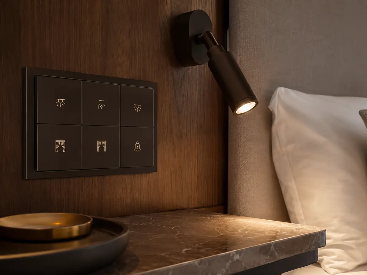 Guest-Room Control Panels for hotels and hospitality properties