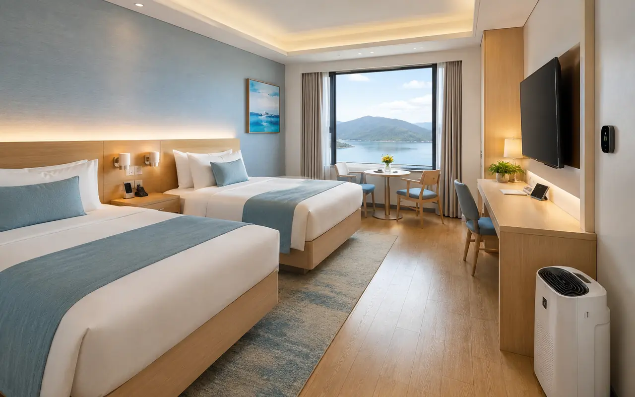 Guest-friendly in-room appliances in a family hotel room