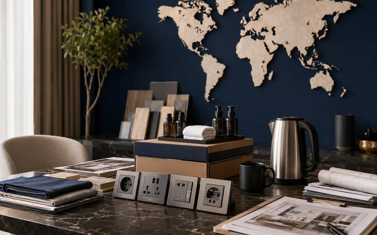 Global sourcing for hotel in-room appliances and electronics