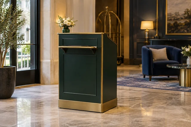 Compact concierge podiums