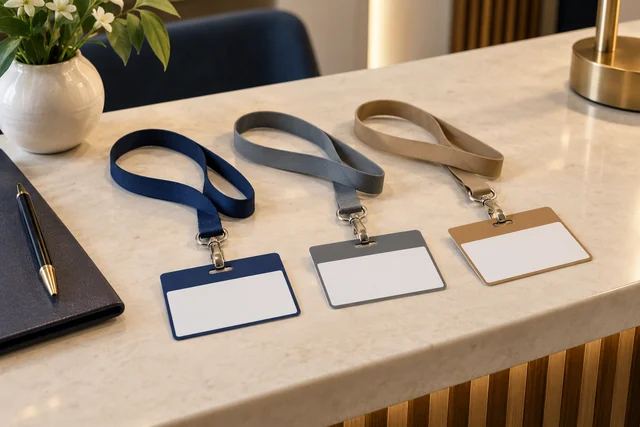 Visitor badge lanyards