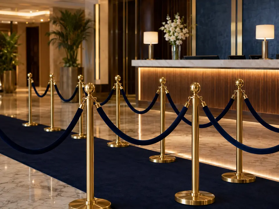 Queue Stanchions & Barriers for hotels and hospitality properties