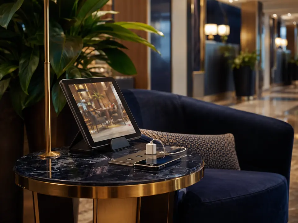 Secure guest tablet and charging support