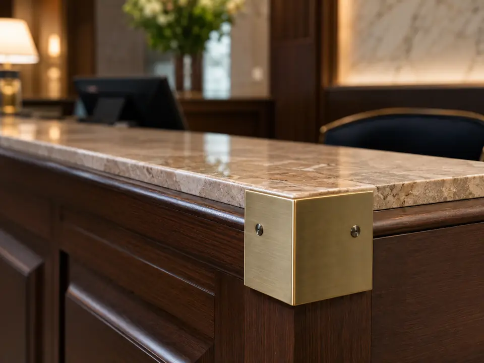 Durable commercial reception counter materials