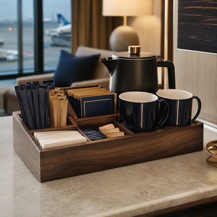 Coffee and Tea Supplies for hotel minibars and in-room beverage service